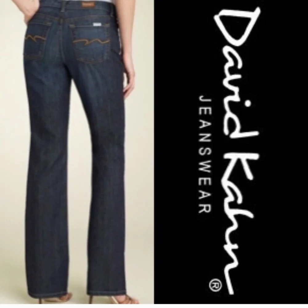 David Kahn Lauren Dark Wash Straight Leg Size 4 - Picture 2 of 14
